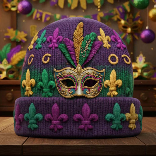 Mardi-Gras-Stimmung – Personalisierte Mardi-Gras-Mütze