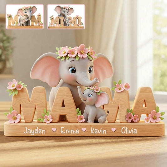 Beste Mama/Oma aller Zeiten – Personalisierte Acrylplakette in individueller Form für die Mutter