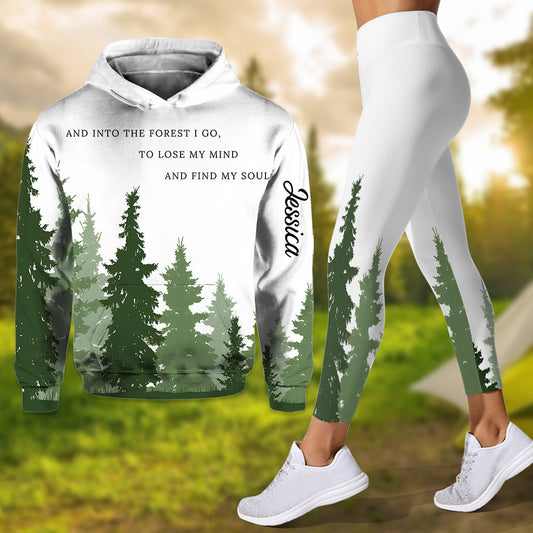 Und rein in den Wald gehe ich – Personalisierter Camping-Hoodie und Leggings