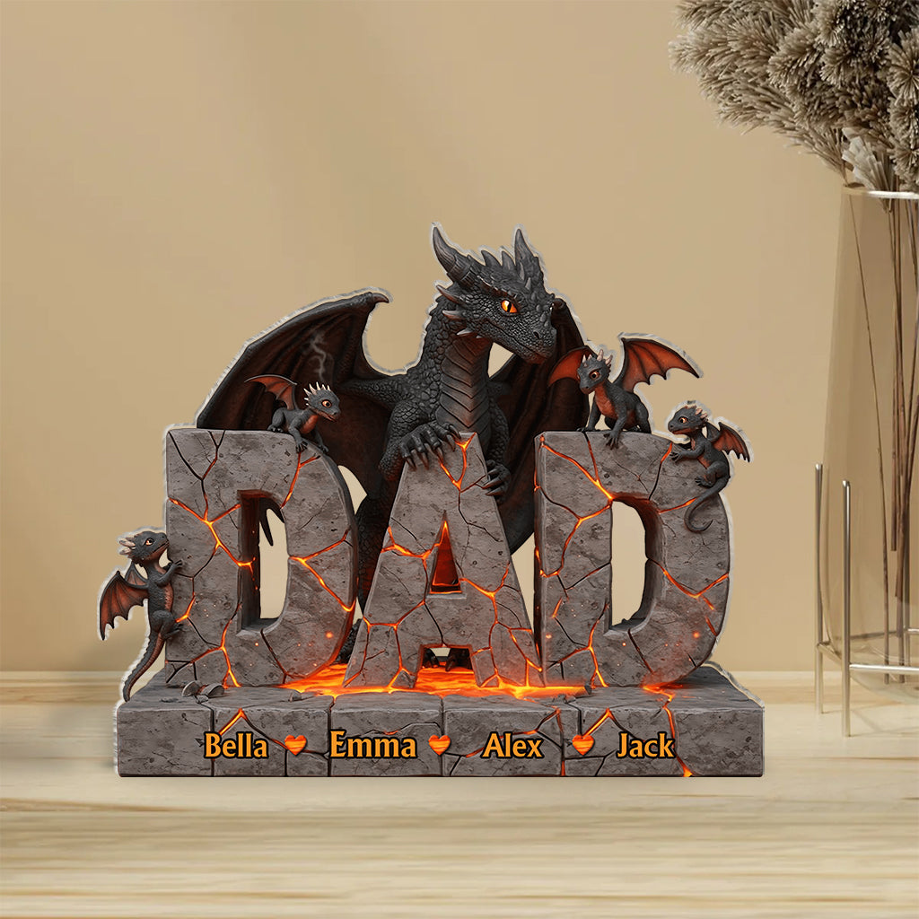 Bester Papa aller Zeiten – Personalisierte Acrylplakette in individueller Form für Väter