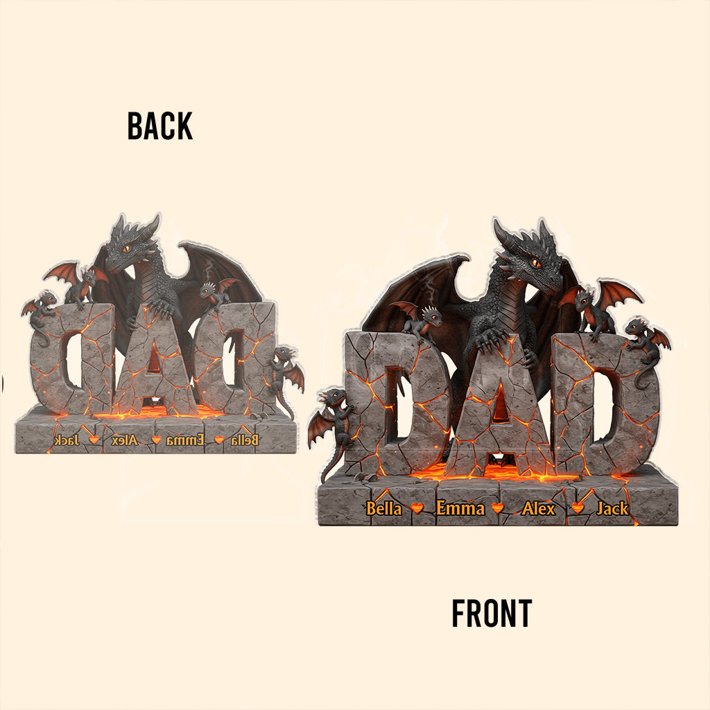 Bester Papa aller Zeiten – Personalisierte Acrylplakette in individueller Form für Väter