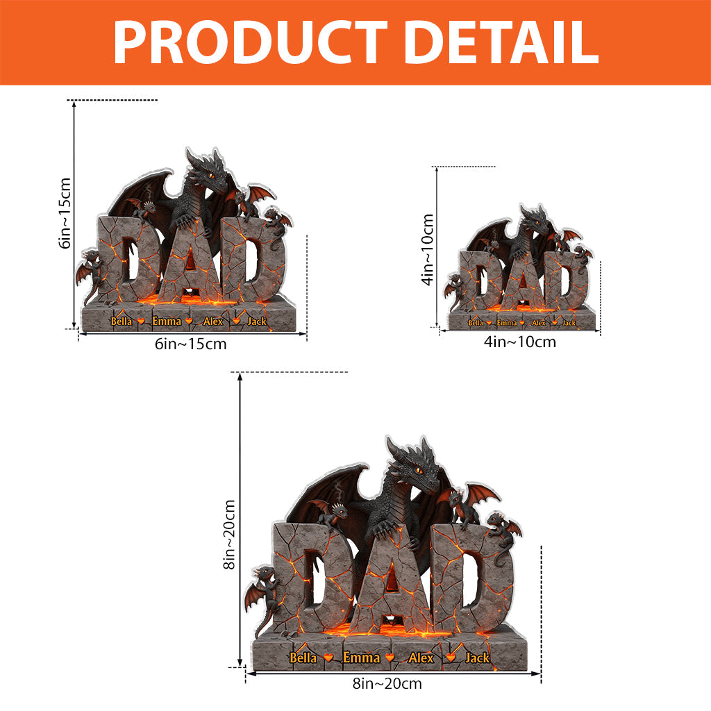 Bester Papa aller Zeiten – Personalisierte Acrylplakette in individueller Form für Väter