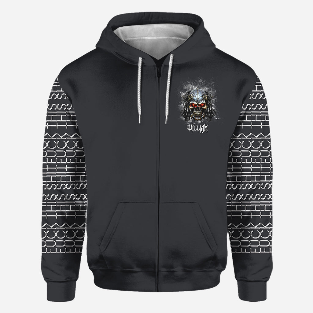 Scheiß drauf – Personalisiertes Totenkopf-Shirt