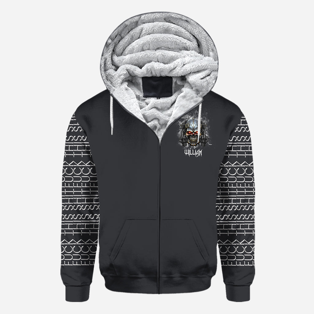 Scheiß drauf – Personalisiertes Totenkopf-Shirt