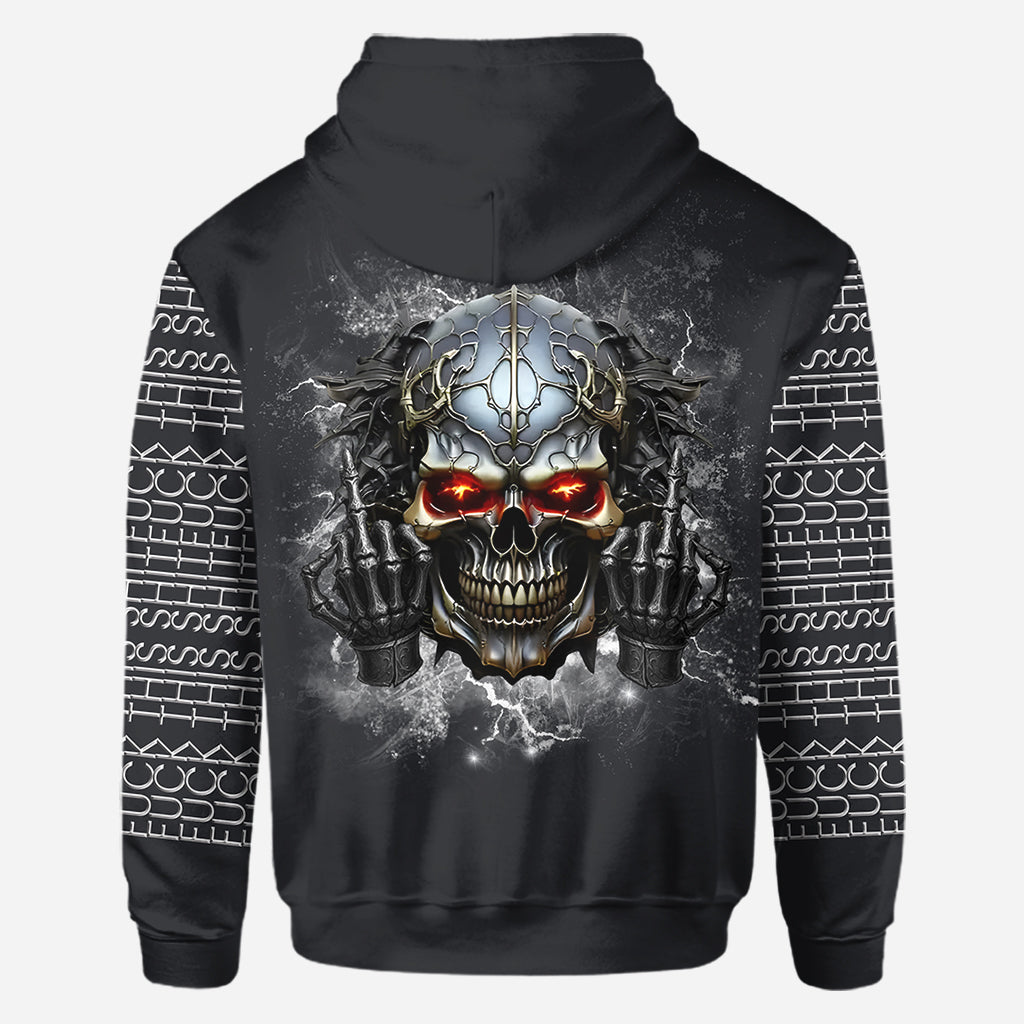 Scheiß drauf – Personalisiertes Totenkopf-Shirt