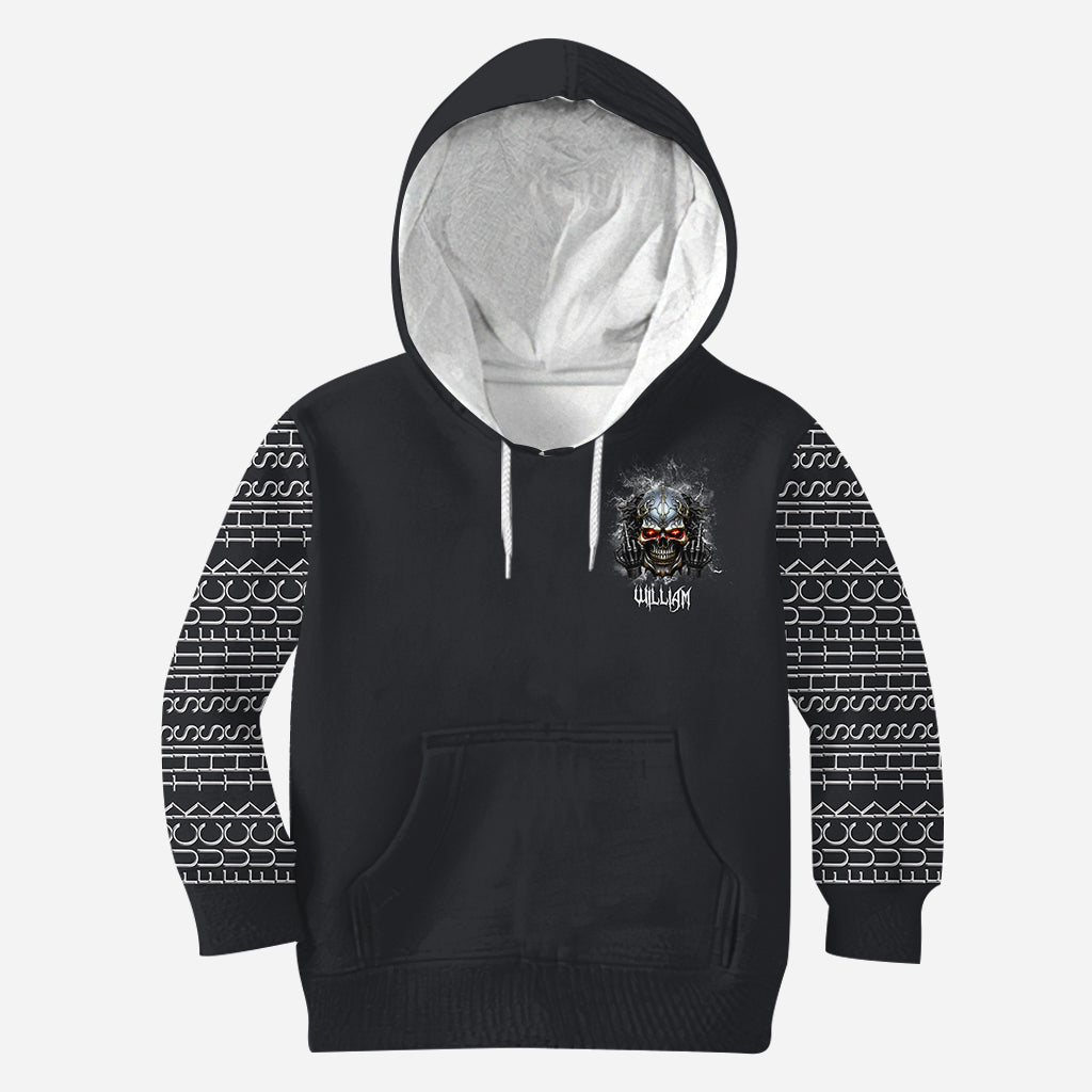 Scheiß drauf – Personalisiertes Totenkopf-Shirt