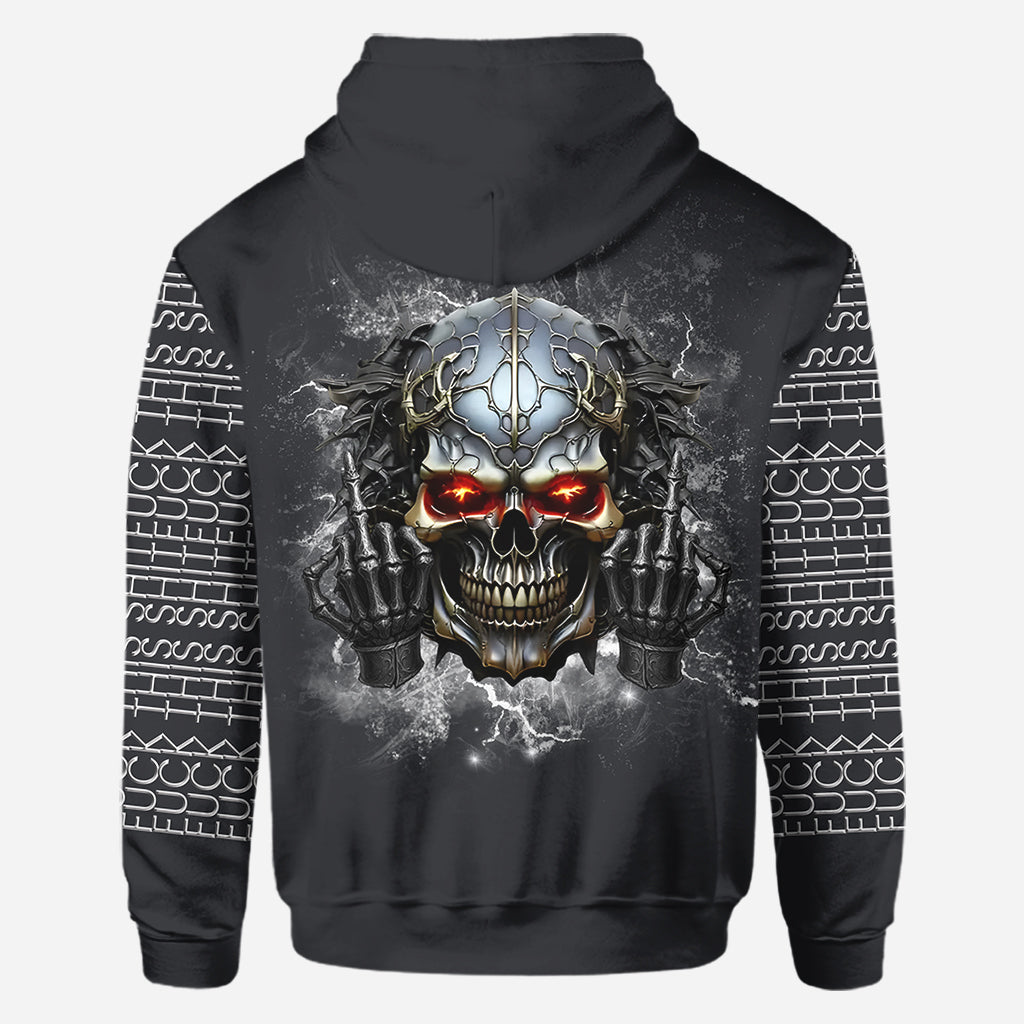 Scheiß drauf – Personalisiertes Totenkopf-Shirt