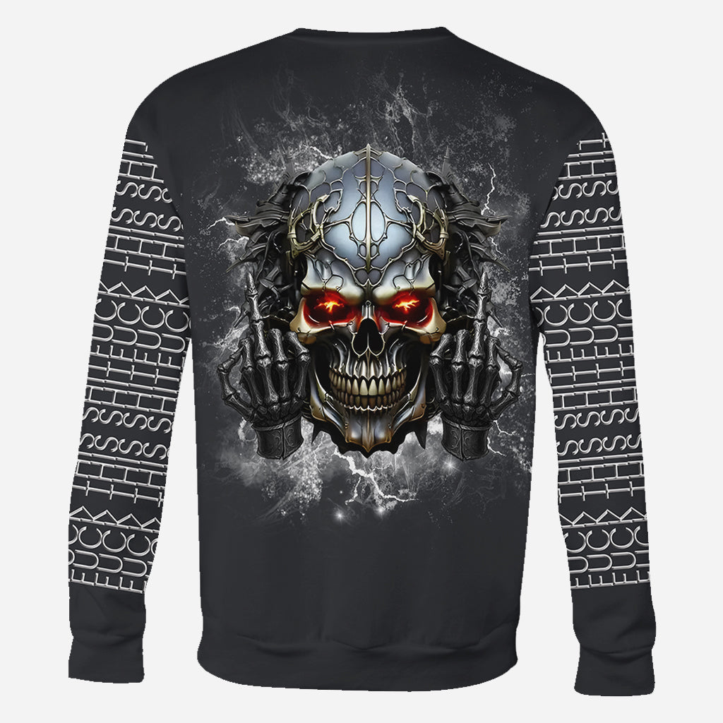 Scheiß drauf – Personalisiertes Totenkopf-Shirt