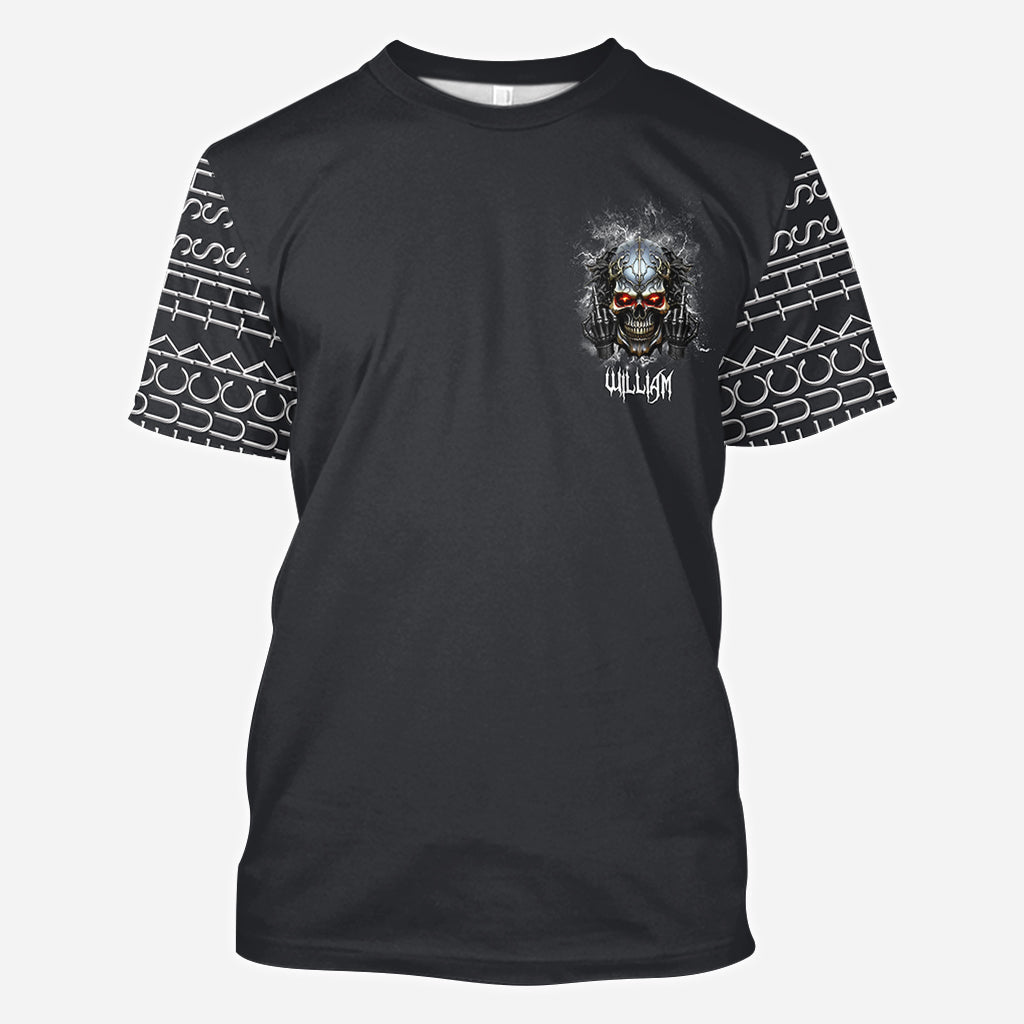 Scheiß drauf – Personalisiertes Totenkopf-Shirt