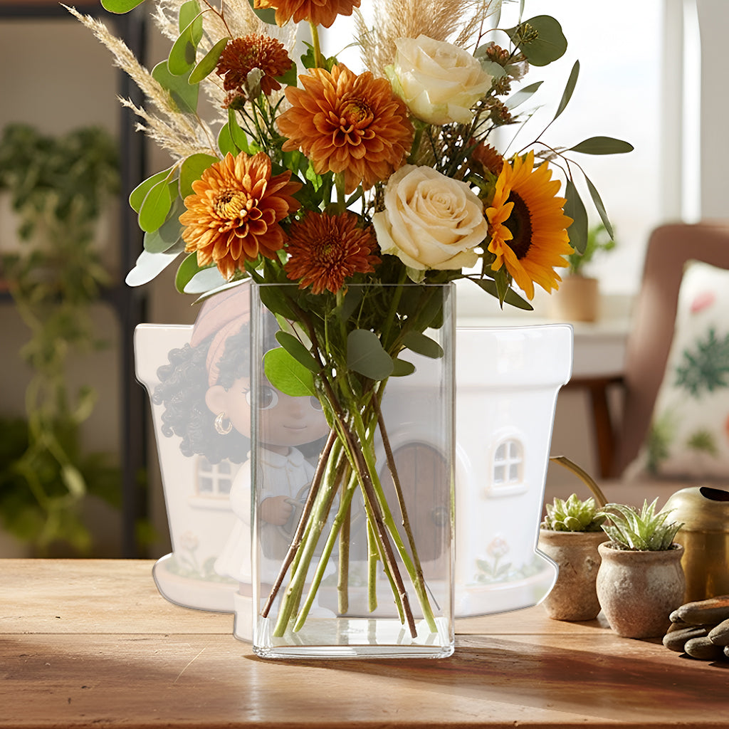 Custom Garden Gnome From Any Photo - Personalized Gardening Acrylic Pot