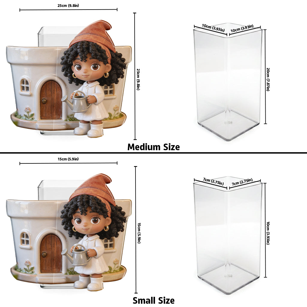 Custom Garden Gnome From Any Photo - Personalized Gardening Acrylic Pot