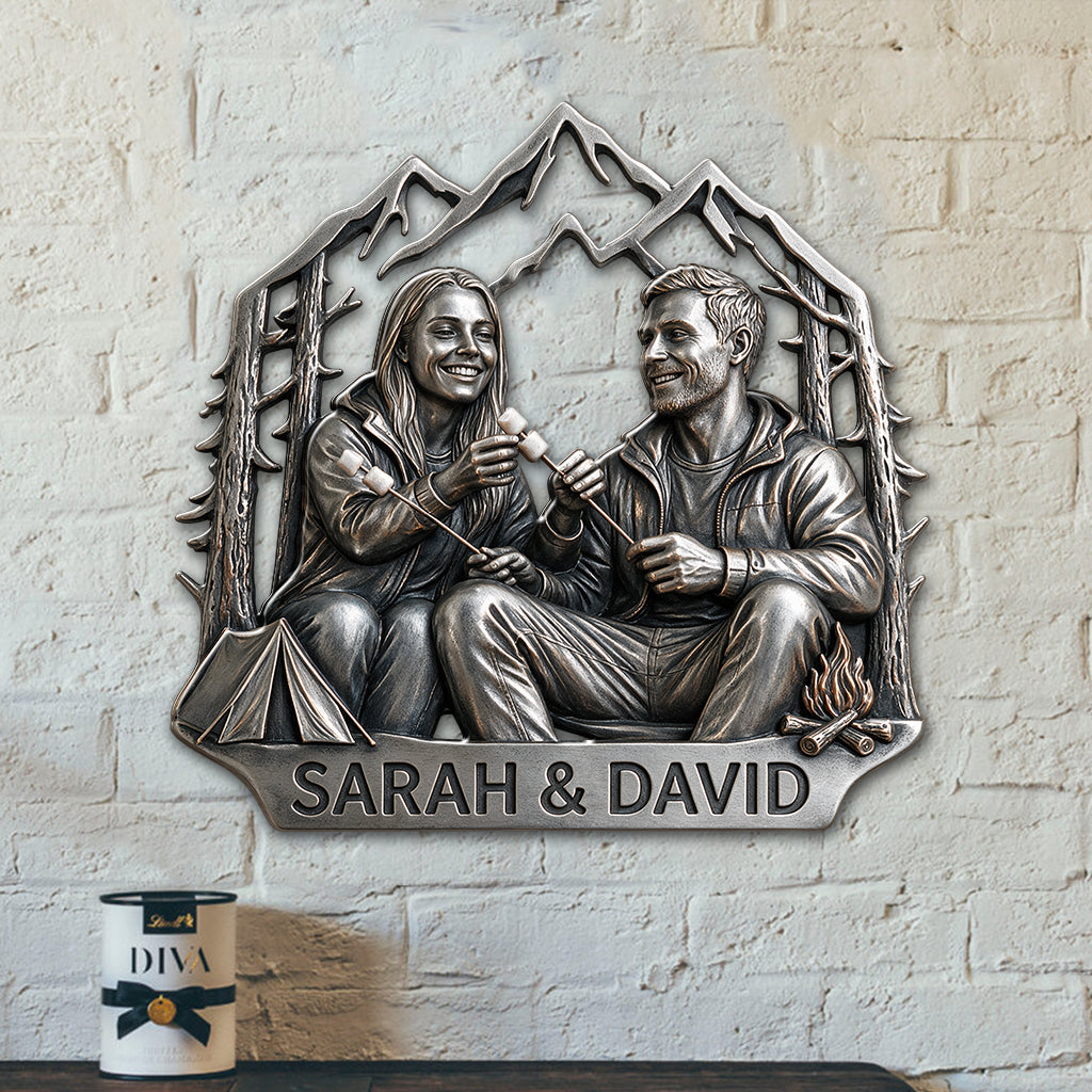 Camping Together - Personalized Camping 3D Printed Cut Metal Sign
