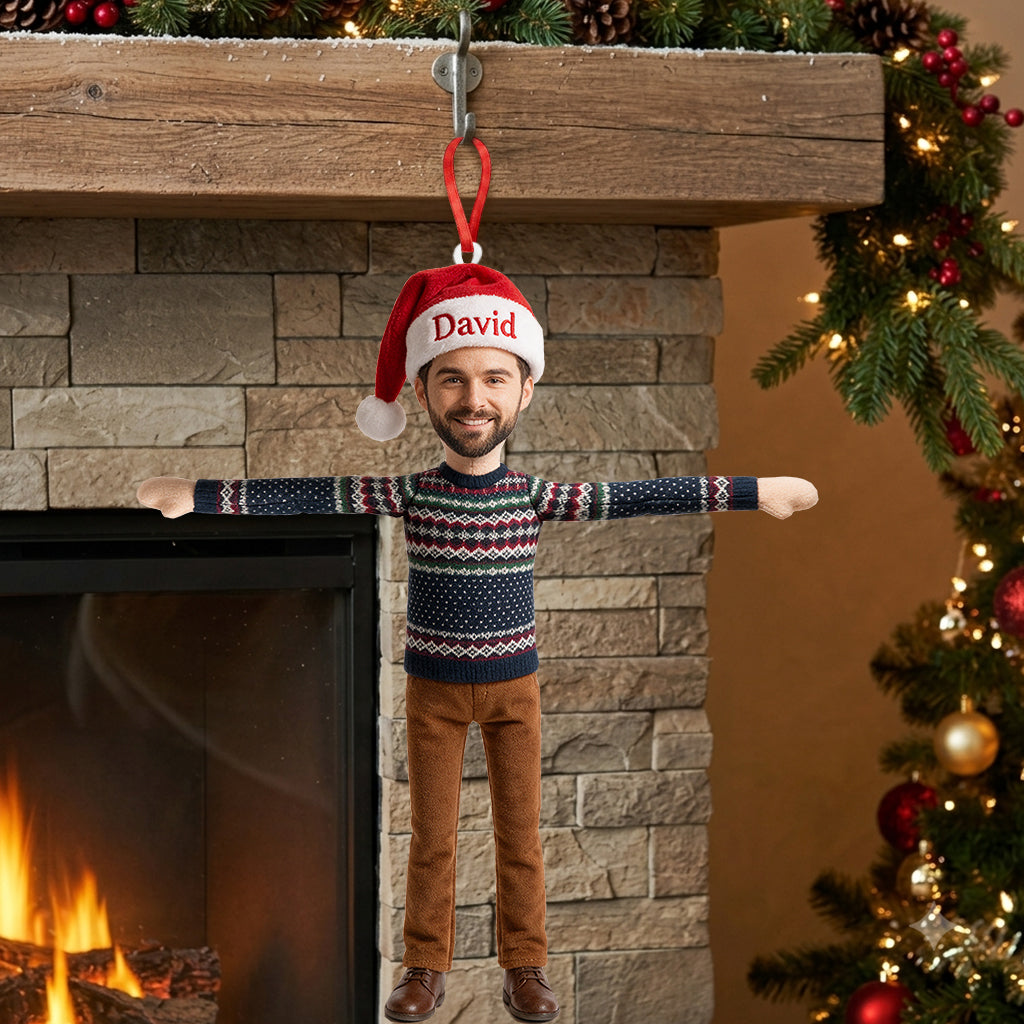 Funny Posable Plush Ornament Gift For Family Members - Personalized Family Ornament With Charm