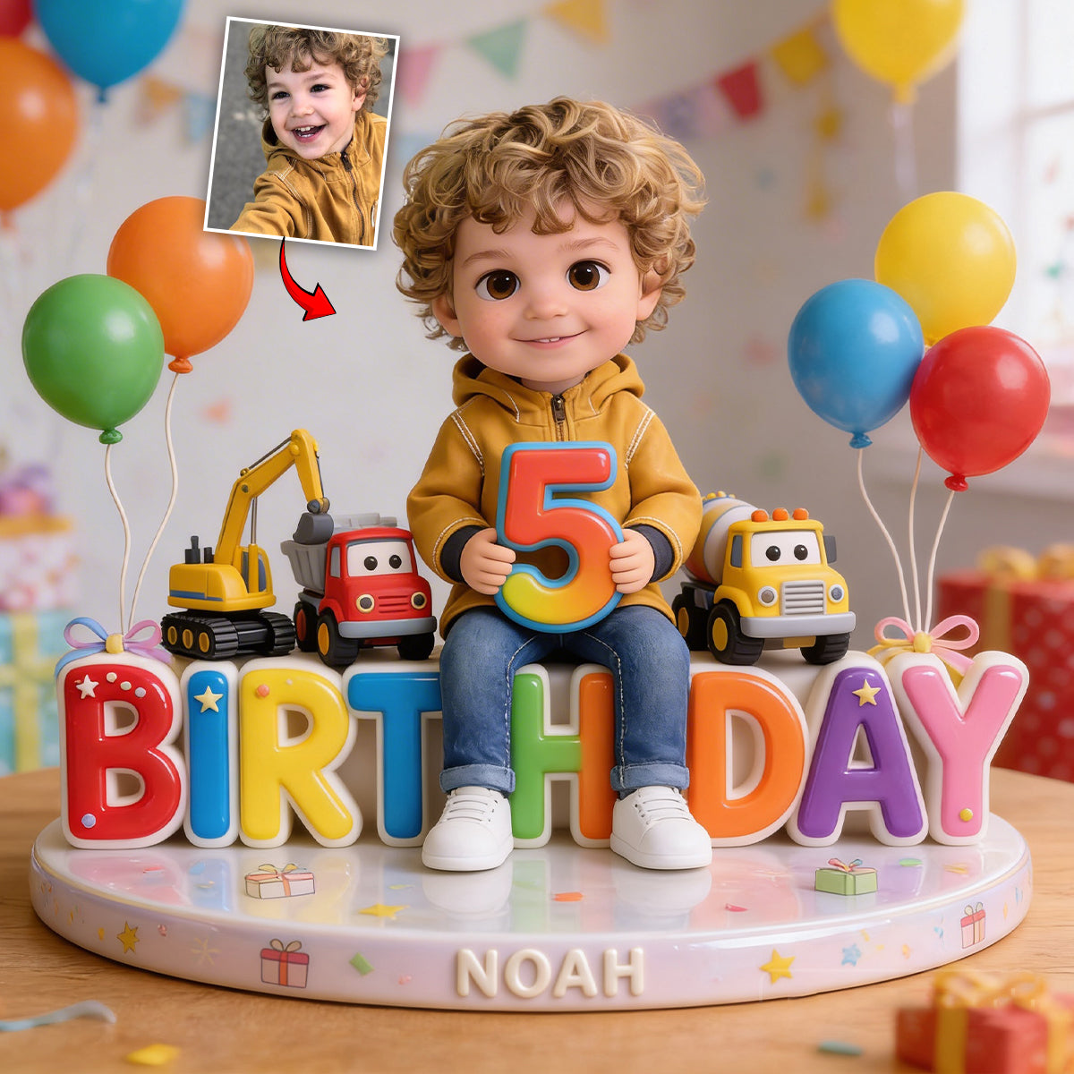 Individuell gestaltbare Acrylplakette mit Foto Ihrer Wahl – personalisierbar für Kinder