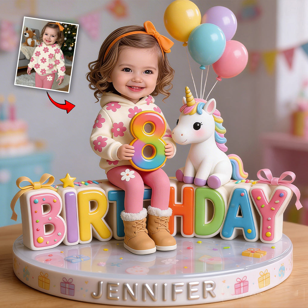 Individuell gestaltbare Acrylplakette mit Foto Ihrer Wahl – personalisierbar für Kinder