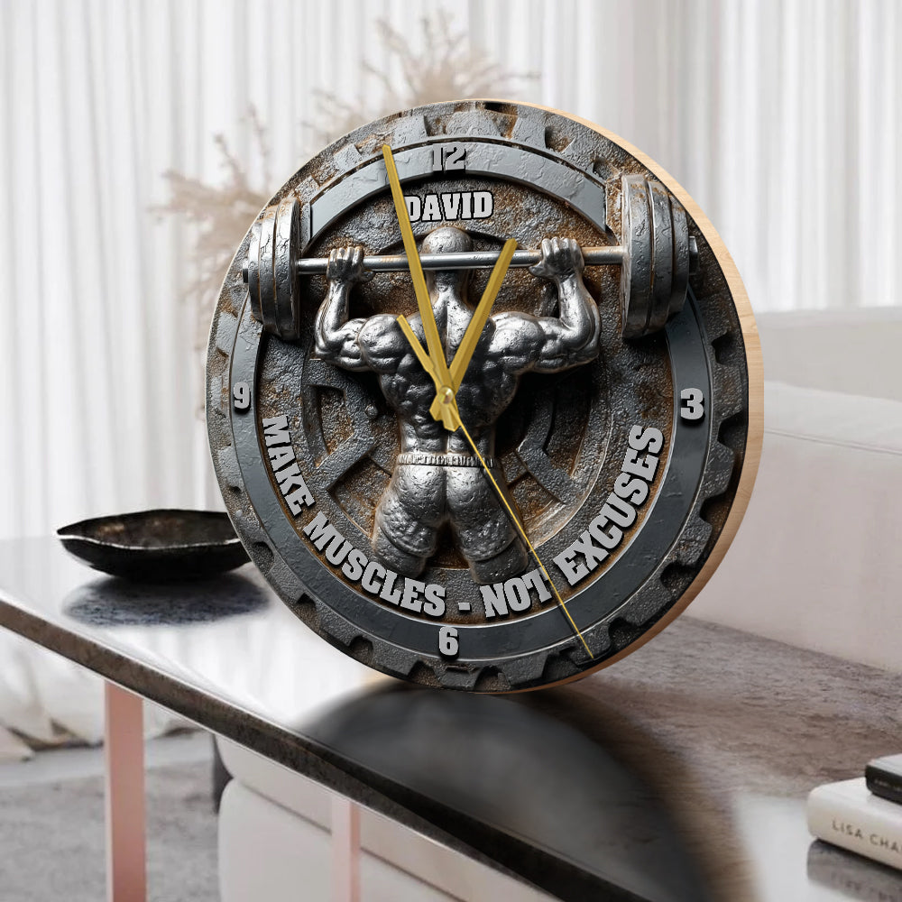 Kein Aufzug, kein Geschenk – Personalisierte Fitness-Wanduhr