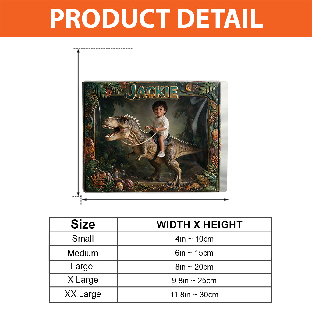 Dino Rider - Personalized Kid Custom Shaped Acrylic Plaque