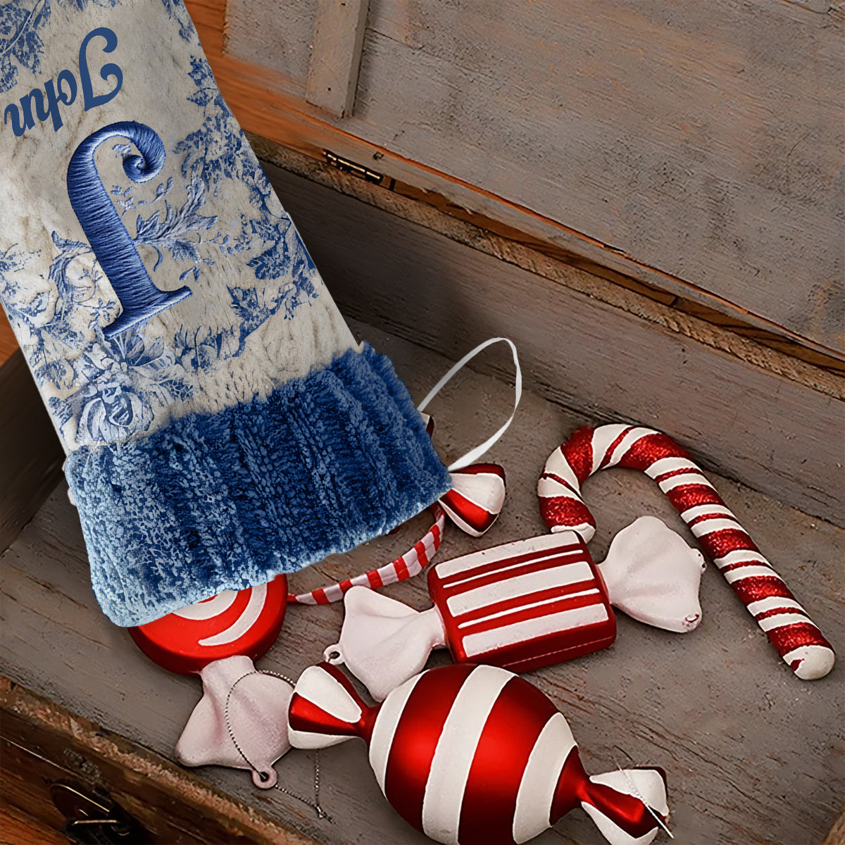 Unsere Familie – Personalisierter Weihnachtsstrumpf in Familienform