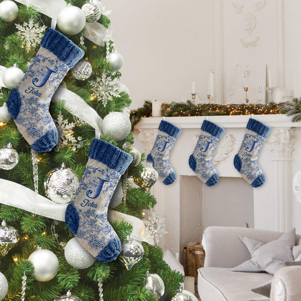 Unsere Familie – Personalisierter Weihnachtsstrumpf in Familienform