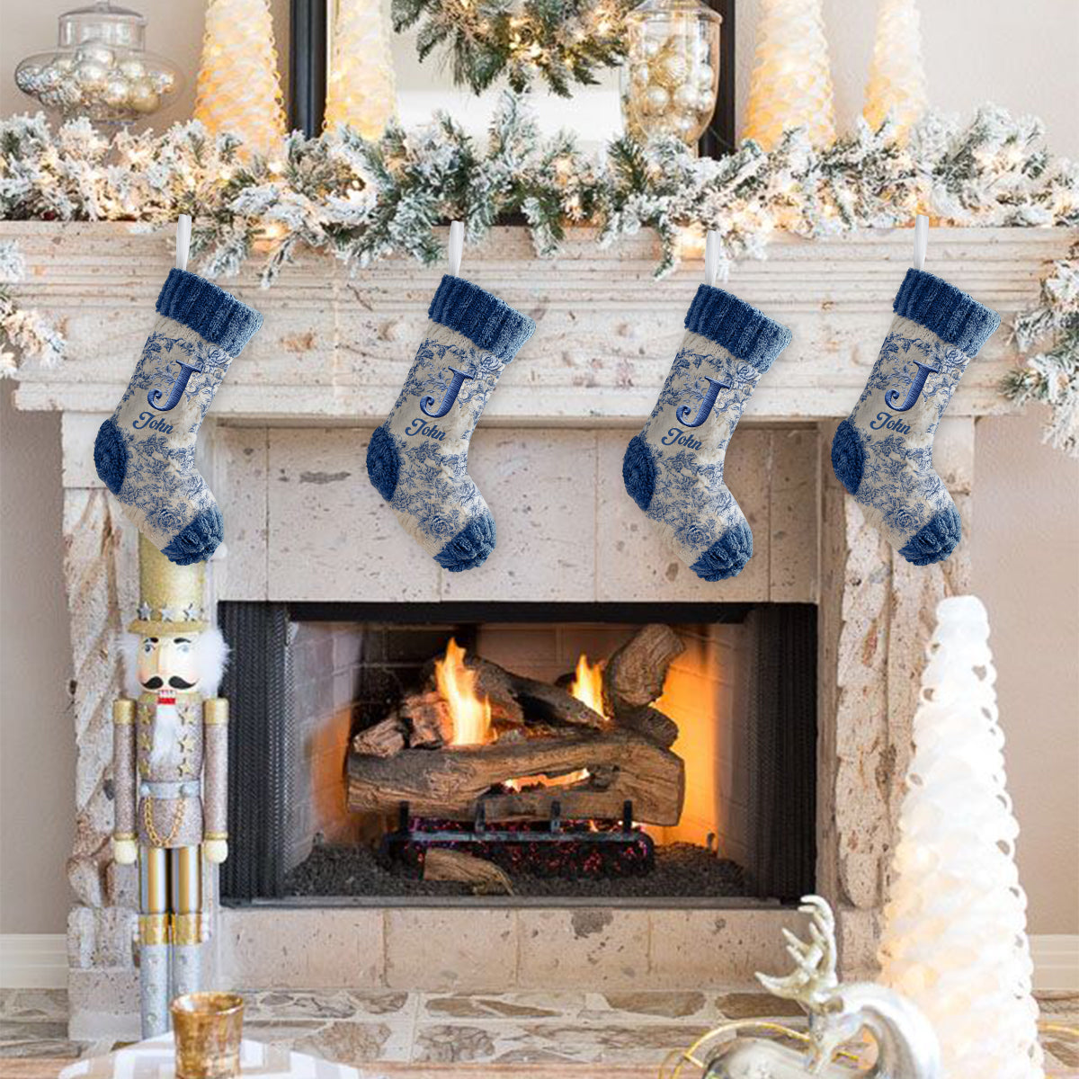 Unsere Familie – Personalisierter Weihnachtsstrumpf in Familienform