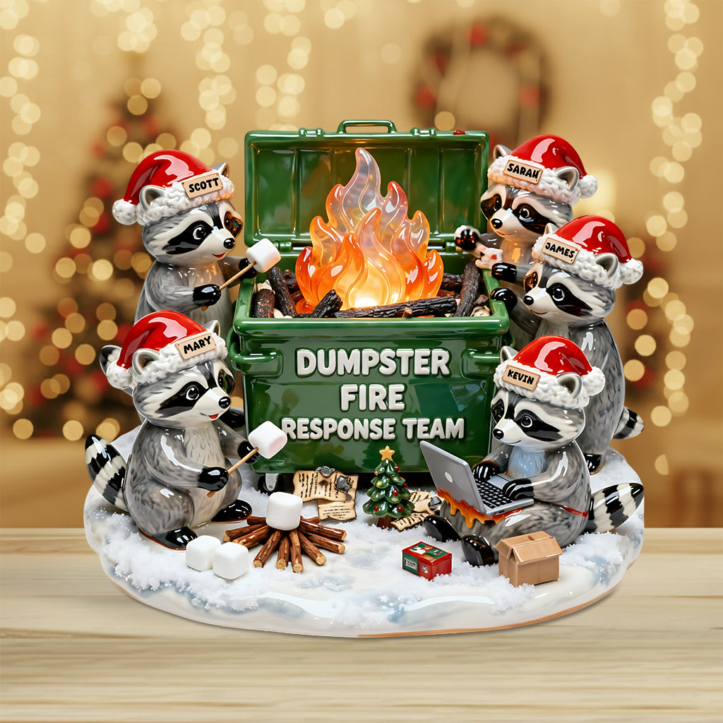 Dumpster Fire Response Team - Personalized Corworker Custom Shaped Acrylic Plaque