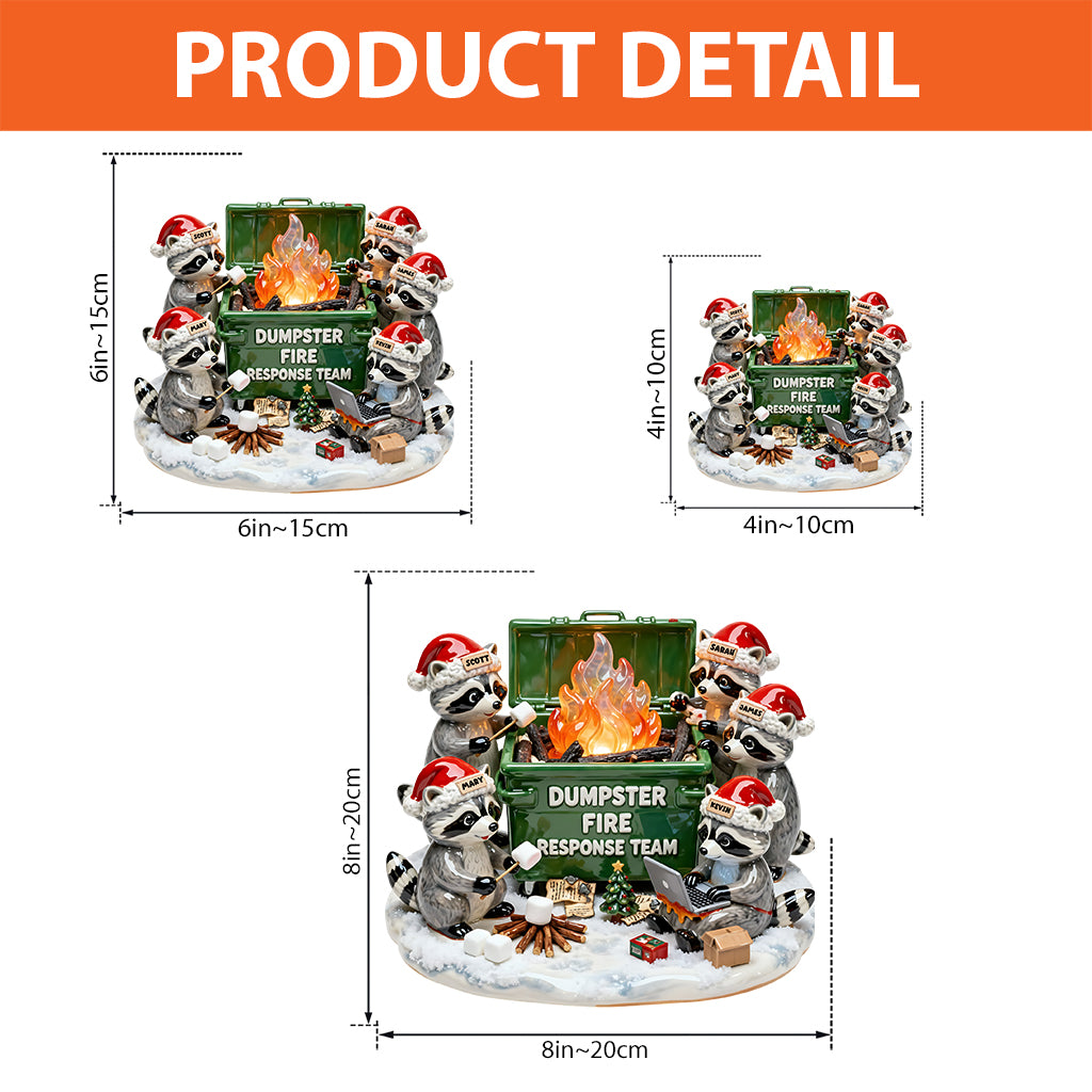 Dumpster Fire Response Team - Personalized Corworker Custom Shaped Acrylic Plaque