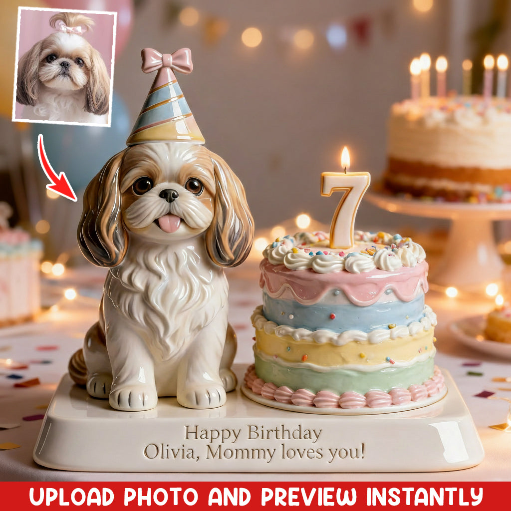 Pet Birthday Party - Personalized Dog Custom Shaped Acrylic Plaque