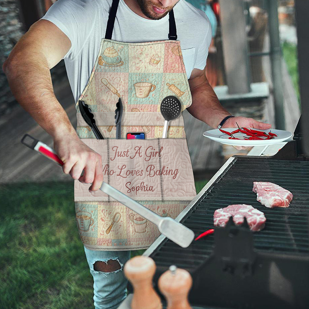 Just A Girl Who Loves Baking - Personalized Baking Apron