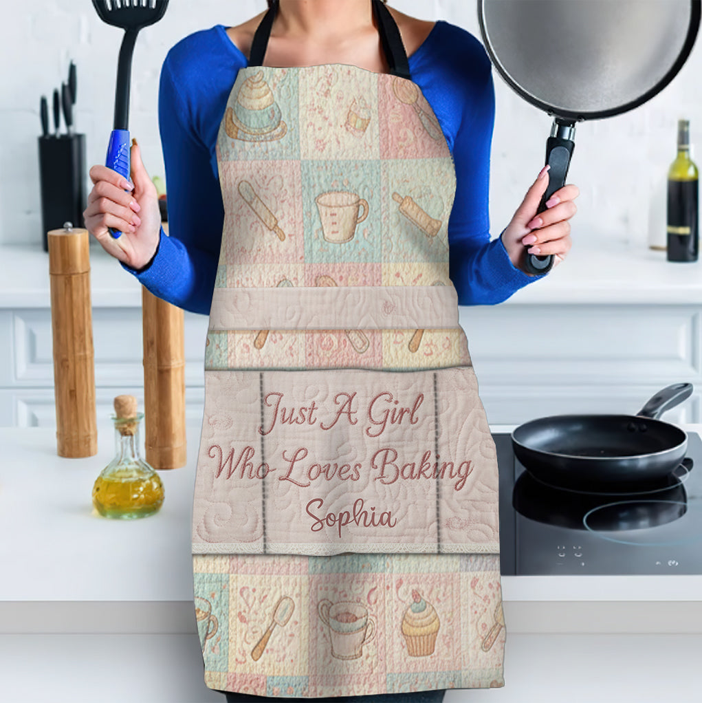 Just A Girl Who Loves Baking - Personalized Baking Apron