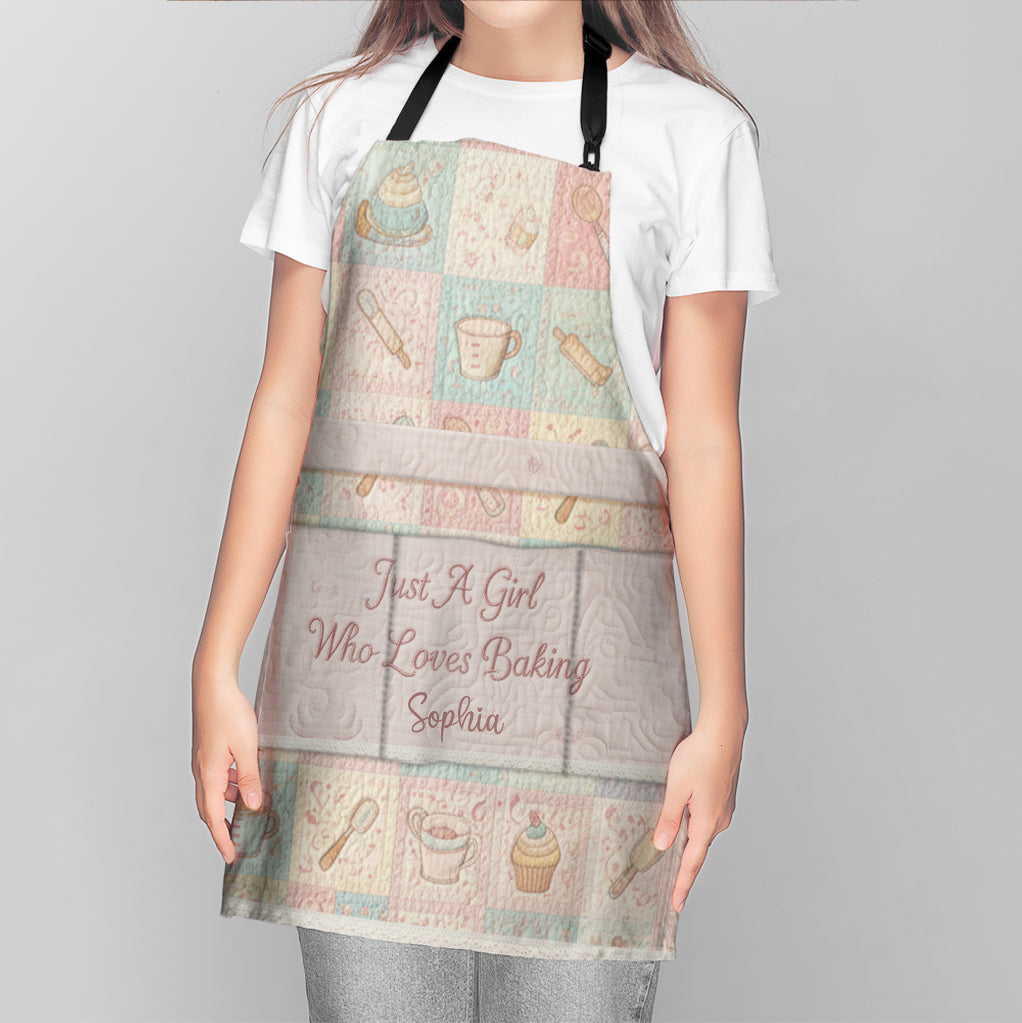 Just A Girl Who Loves Baking - Personalized Baking Apron