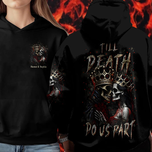 Bis dass der Tod uns scheidet – Personalisiertes Pärchen-Shirt