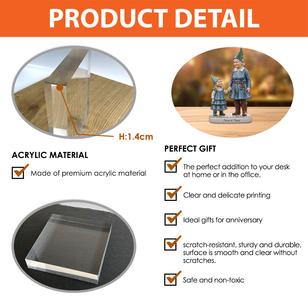 Omas kleine Gartenzwerge – Personalisierte Gartenplakette aus Acryl in individueller Form