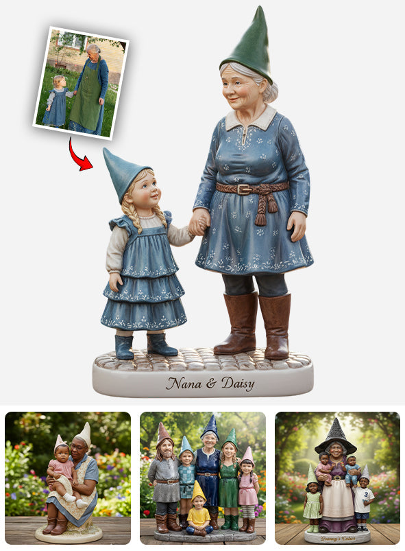 Omas kleine Gartenzwerge – Personalisierte Gartenplakette aus Acryl in individueller Form