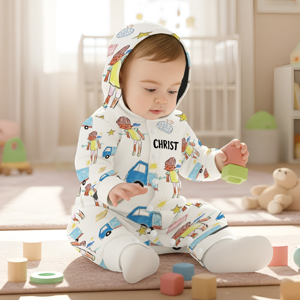 Kinderzeichenkunst – Personalisierter Kinder-Kapuzenoverall