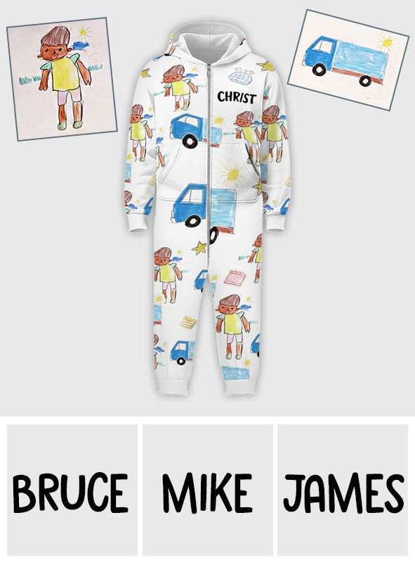 Kinderzeichenkunst – Personalisierter Kinder-Kapuzenoverall