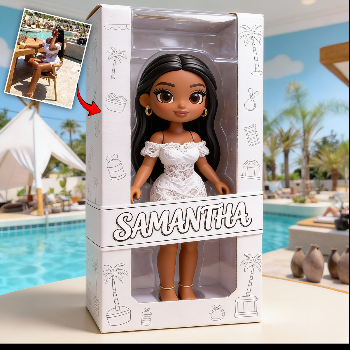 Reiselust – Personalisierte Acrylplakette in individueller Form