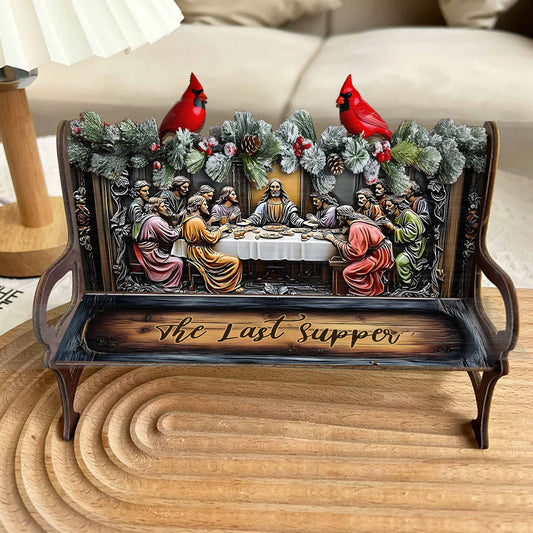 The Last Supper - Personalized Christian Wooden Bench