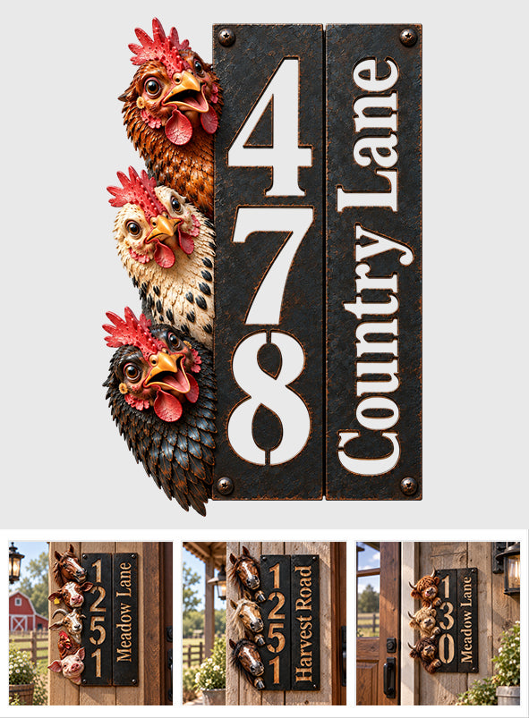 Country Life - Personalized Farmer 3D Printed Cut Metal Sign