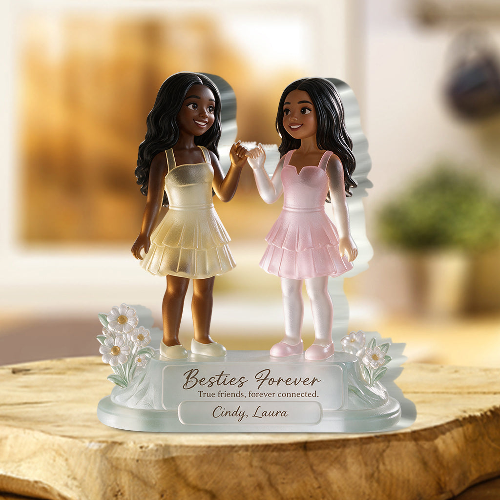 Besties Forever - Personalized Bestie Custom Shaped Acrylic Plaque
