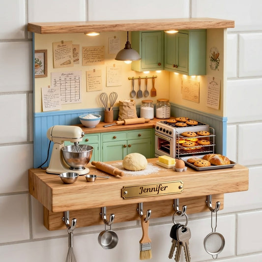 Love Baking - Personalized Baking Custom Shaped Hanging Rack