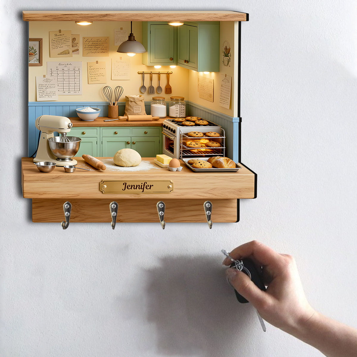 Love Baking - Personalized Baking Custom Shaped Hanging Rack