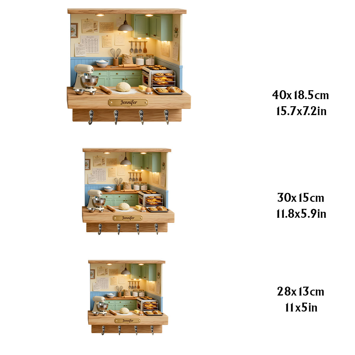 Love Baking - Personalized Baking Custom Shaped Hanging Rack