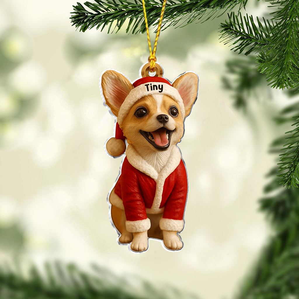 Fellige Weihnacht – Personalisierter Hunde-Weihnachtsbaumschmuck