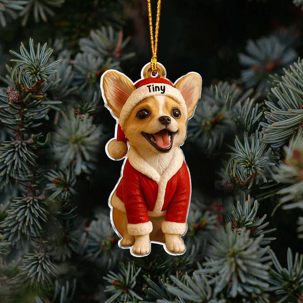 Fellige Weihnacht – Personalisierter Hunde-Weihnachtsbaumschmuck