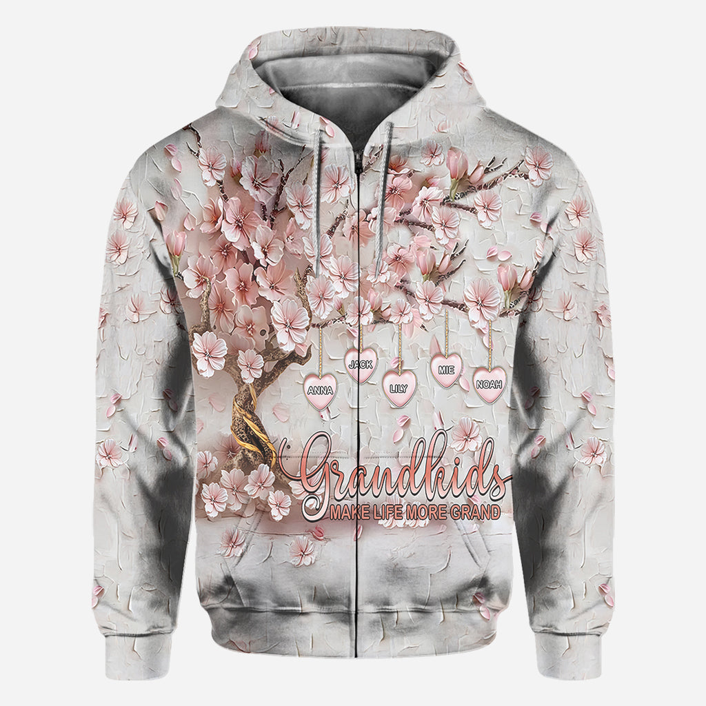 Grandkids Make Life More Grand - Personalized Grandma All Over Shirt