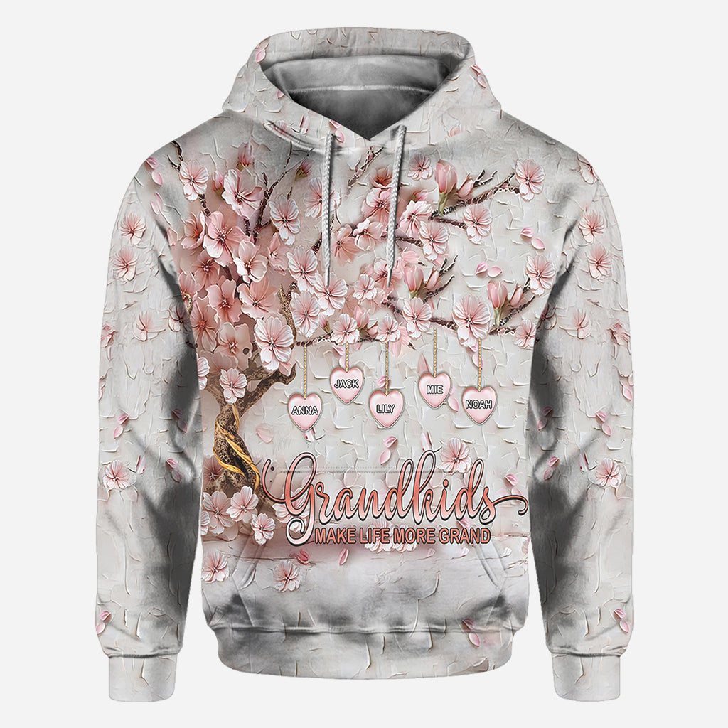 Grandkids Make Life More Grand - Personalized Grandma All Over Shirt