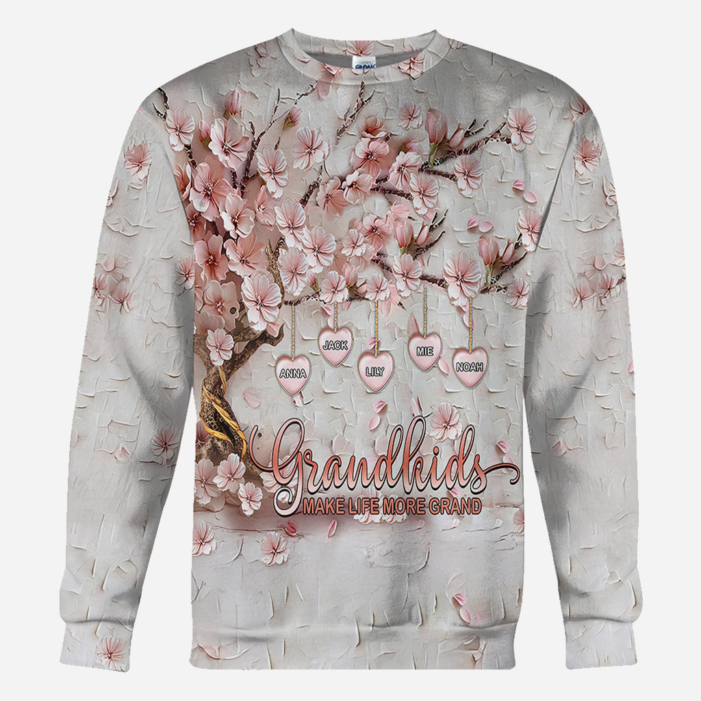 Grandkids Make Life More Grand - Personalized Grandma All Over Shirt