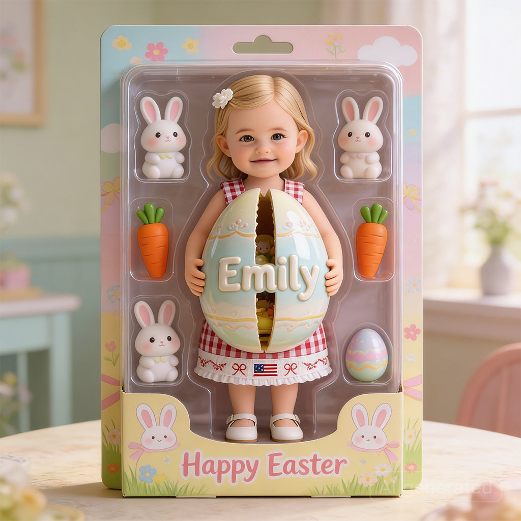 Easter Day Gift For Children - Personalized Kid Custom Shaped Acrylic Plaque