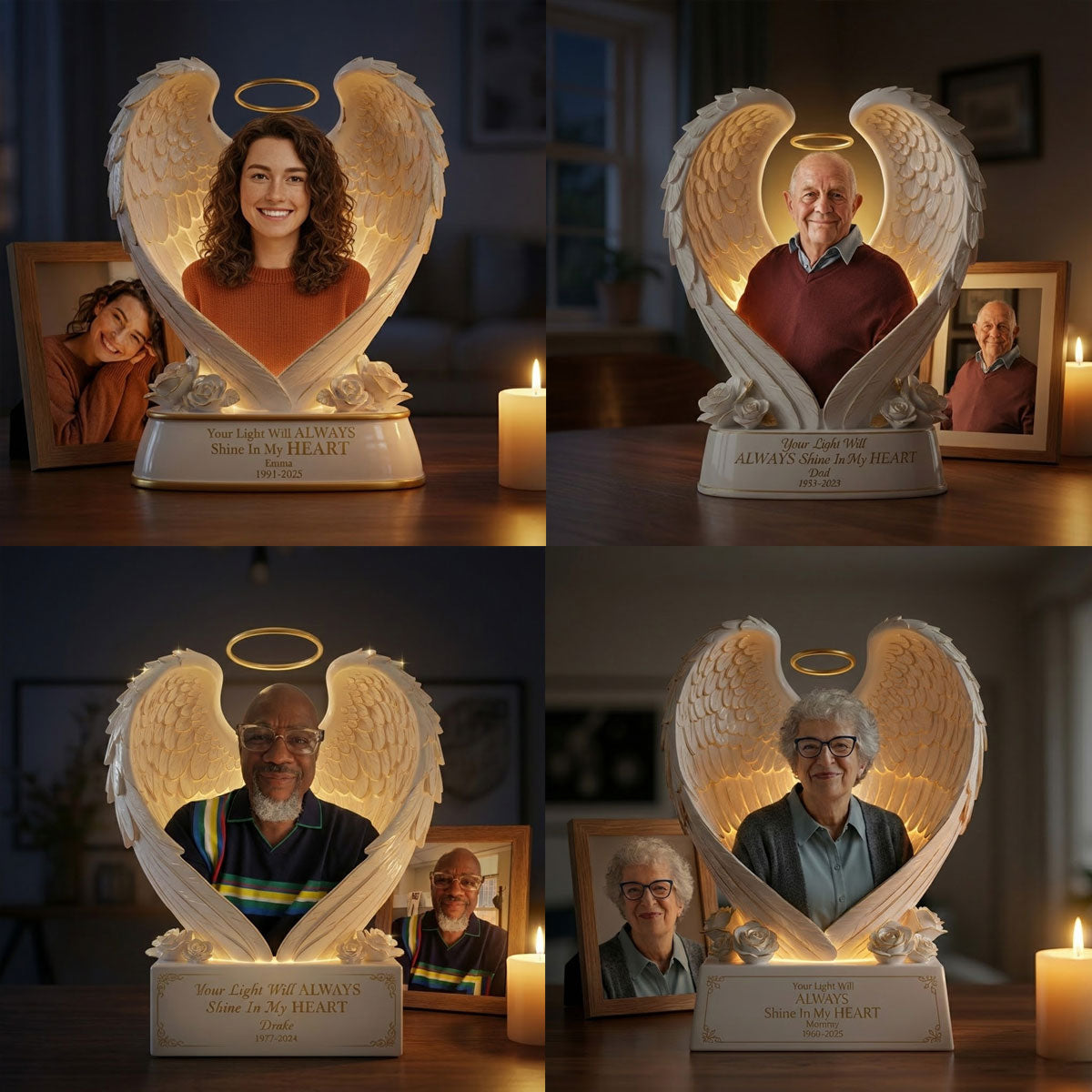 „Wenn du mich vermisst, fürchte dich nicht“-Gedenkschild – Personalisierter Gedenkkerzenhalter