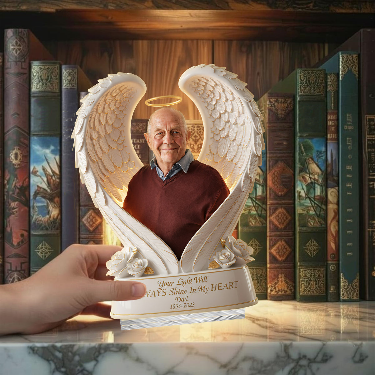 „Wenn du mich vermisst, fürchte dich nicht“-Gedenkschild – Personalisierter Gedenkkerzenhalter